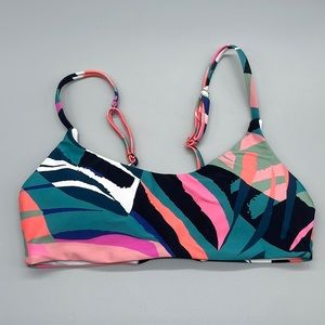 Colorful Bikini top with Twist Detail